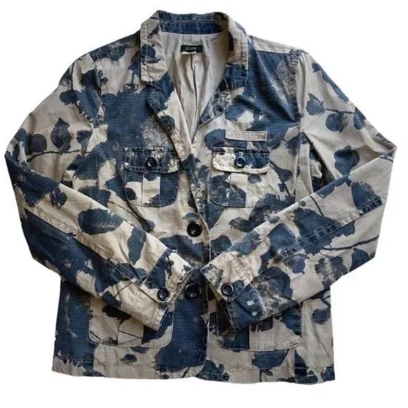J. Crew Women's Floral Military Jacket - Picture 1 of 13